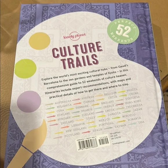 Culture Trails Book by Lonely Planet. Excellent condition. - Picture 2 of 8